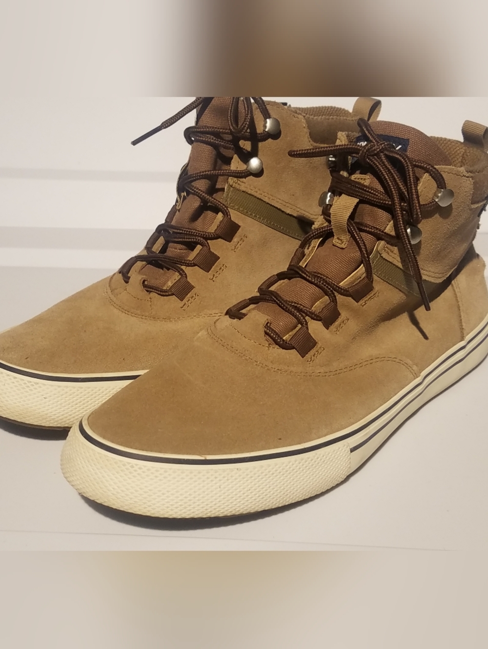 Men Sperry Tan High Top Shoes Size 12
